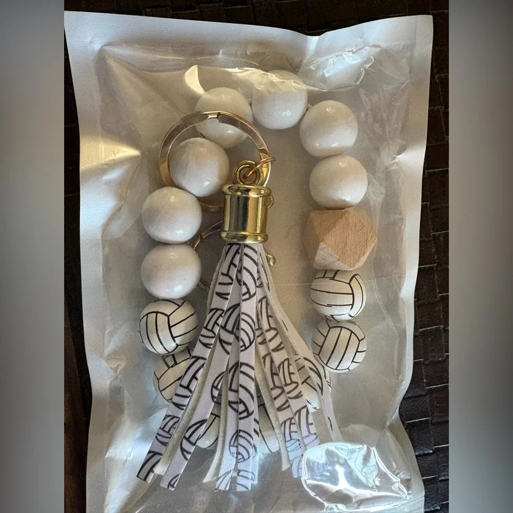 Colorful Beaded Keychains sports themed